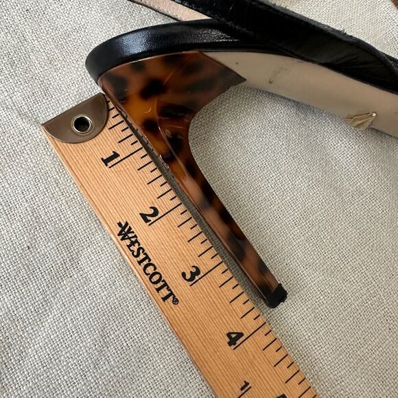 DIANE VON FURSTENBERG Vera Simple Strap Leather Heels Black Calf Leather - Picture 11 of 11